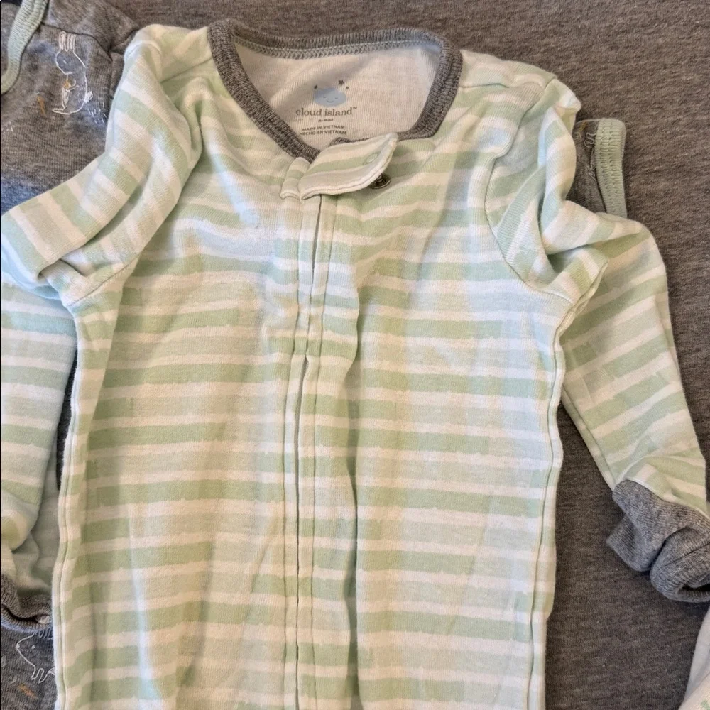 Easter Cloud Island Baby Footed One-Piece Sleepers Girl Boy Unisex 6-9 Months - Picture 4 of 5